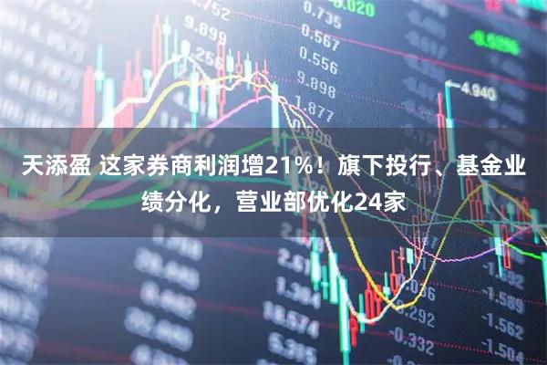 天添盈 这家券商利润增21%！旗下投行、基金业绩分化，营业部优化24家