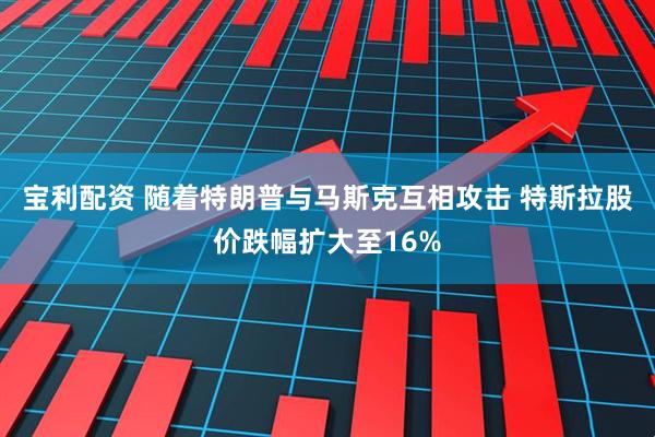 宝利配资 随着特朗普与马斯克互相攻击 特斯拉股价跌幅扩大至16%